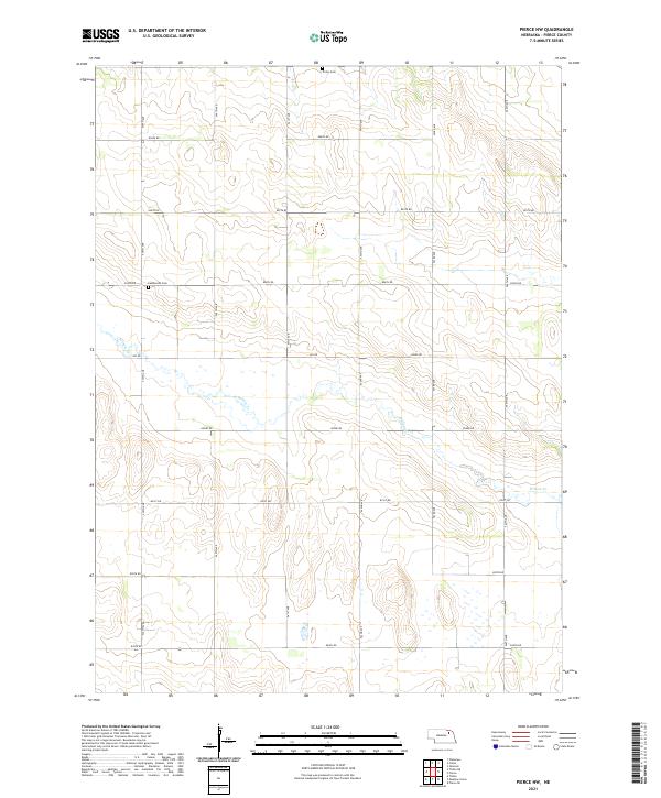 USGS US Topo 7.5-minute map for Pierce NW NE 2021