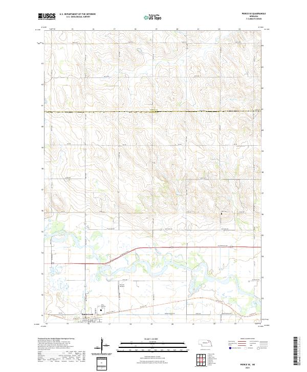 USGS US Topo 7.5-minute map for Pierce SE NE 2021