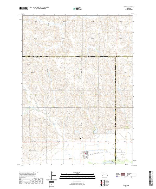 USGS US Topo 7.5-minute map for Pilger NE 2021