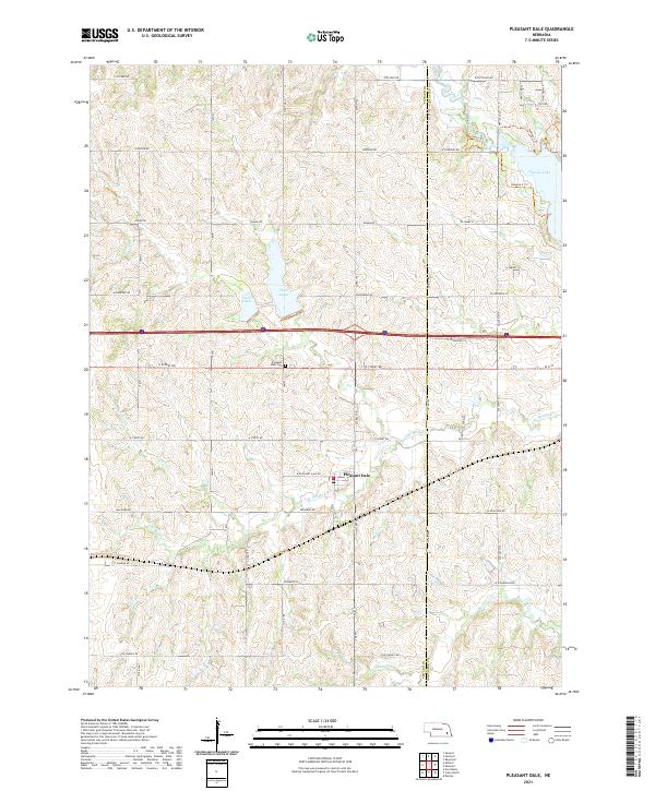 USGS US Topo 7.5-minute map for Pleasant Dale NE 2021