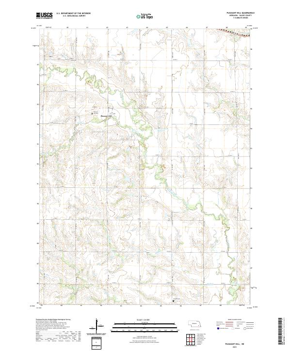 USGS US Topo 7.5-minute map for Pleasant Hill NE 2021