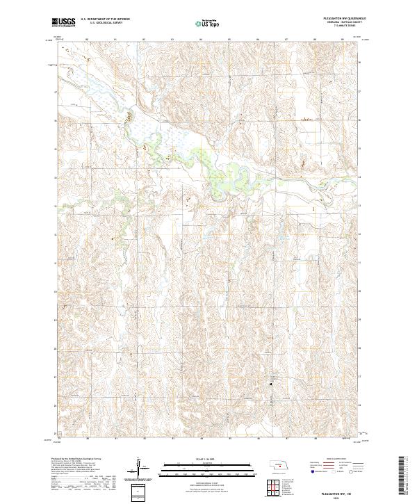 USGS US Topo 7.5-minute map for Pleasanton NW NE 2021