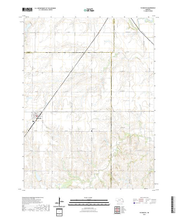 USGS US Topo 7.5-minute map for Plymouth NE 2021