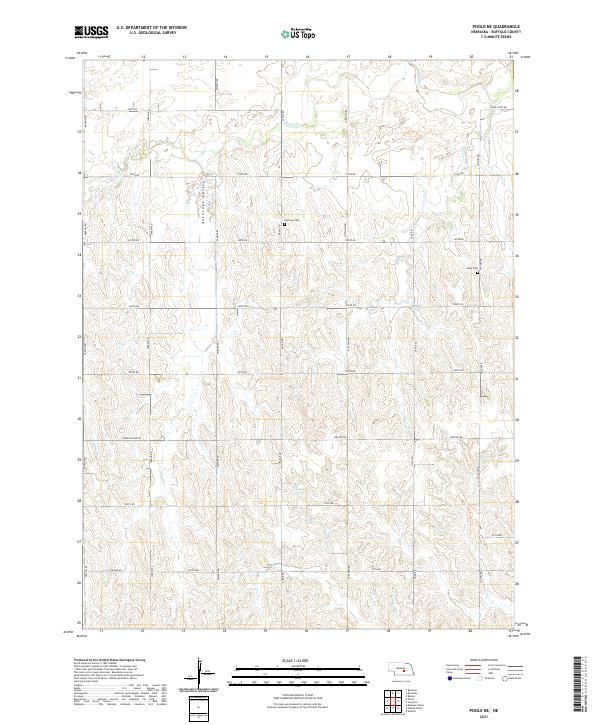 USGS US Topo 7.5-minute map for Poole NE NE 2021