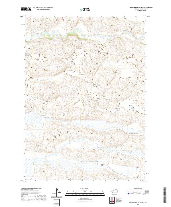 USGS US Topo 7.5-minute map for Powderhorn Valley SW NE 2021