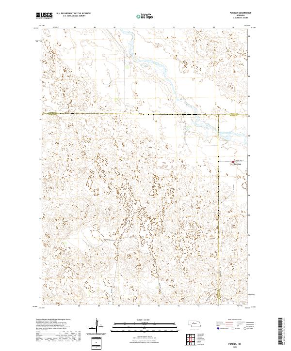 USGS US Topo 7.5-minute map for Purdum NE 2021