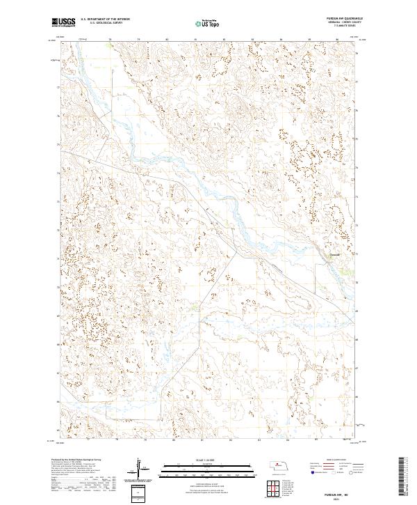 USGS US Topo 7.5-minute map for Purdum NW NE 2021