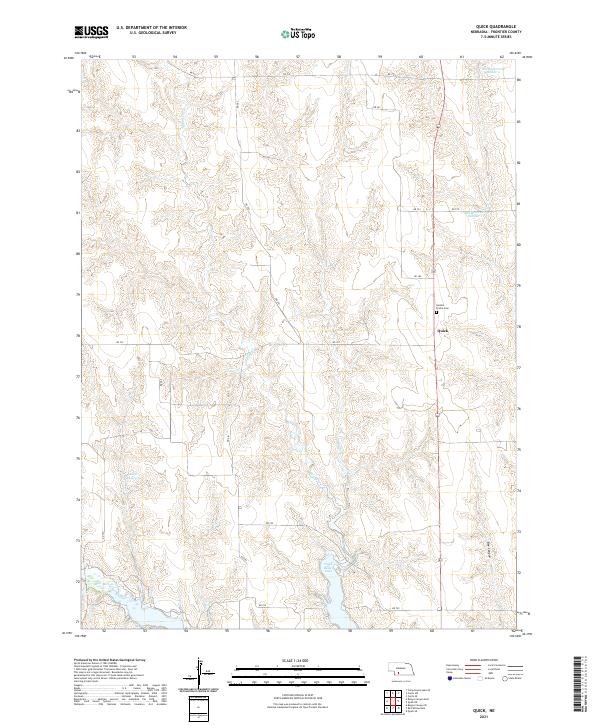 USGS US Topo 7.5-minute map for Quick NE 2021