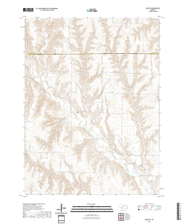 USGS US Topo 7.5-minute map for Quick SE NE 2021