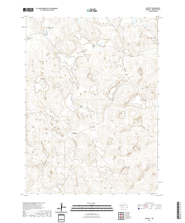 USGS US Topo 7.5-minute map for Rackett NE 2021