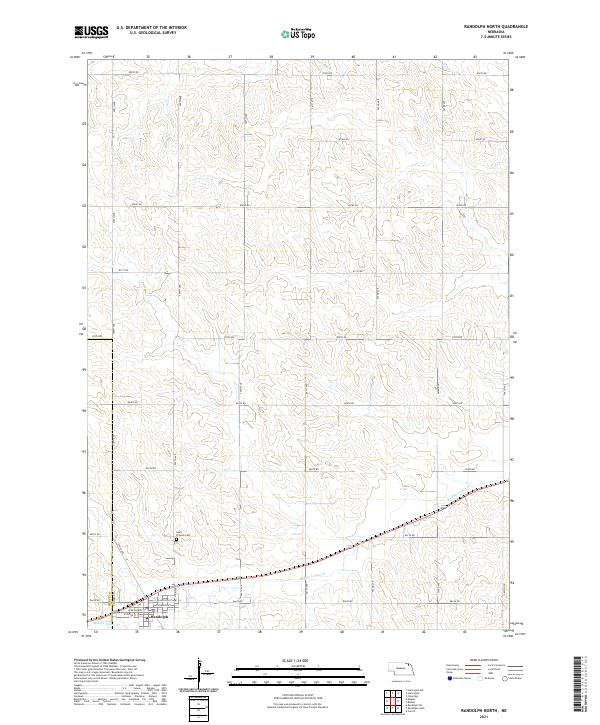 USGS US Topo 7.5-minute map for Randolph North NE 2021