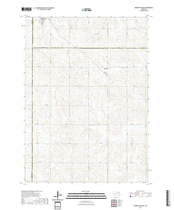 USGS US Topo 7.5-minute map for Randolph South NE 2021