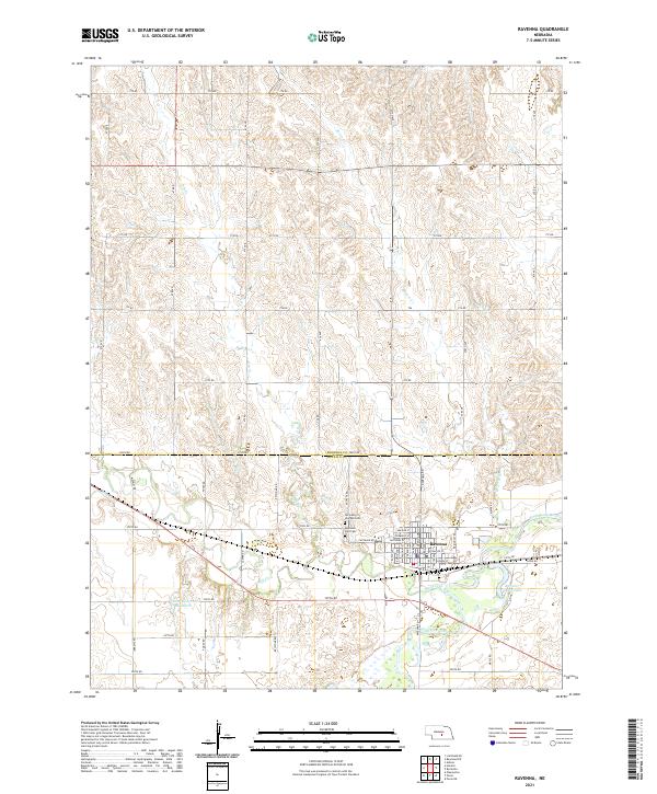 USGS US Topo 7.5-minute map for Ravenna NE 2021