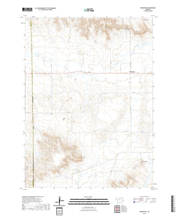 USGS US Topo 7.5-minute map for Redington NE 2021