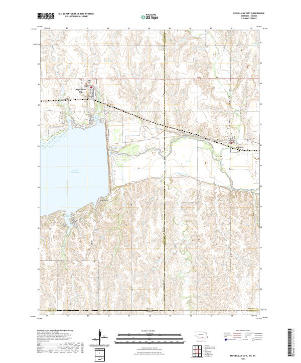 USGS US Topo 7.5-minute map for Republican City NEKS 2021