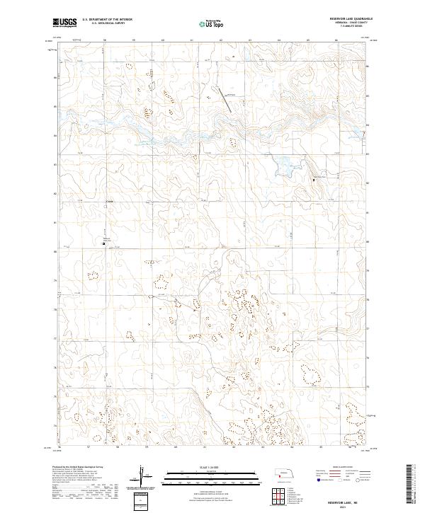 USGS US Topo 7.5-minute map for Reservoir Lake NE 2021