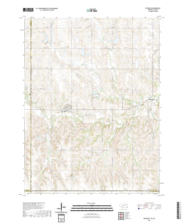 USGS US Topo 7.5-minute map for Reynolds NEKS 2021