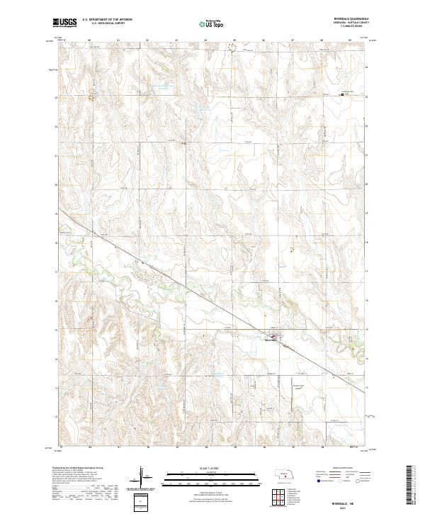 USGS US Topo 7.5-minute map for Riverdale NE 2021