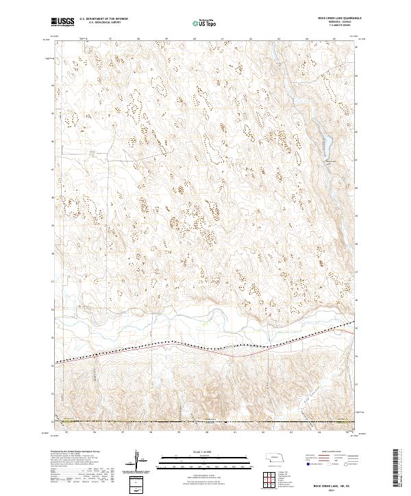 USGS US Topo 7.5-minute map for Rock Creek Lake NEKS 2021