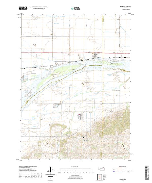 USGS US Topo 7.5-minute map for Rogers NE 2021