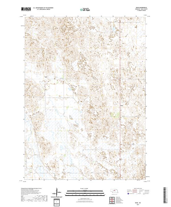 USGS US Topo 7.5-minute map for Rose NE 2021