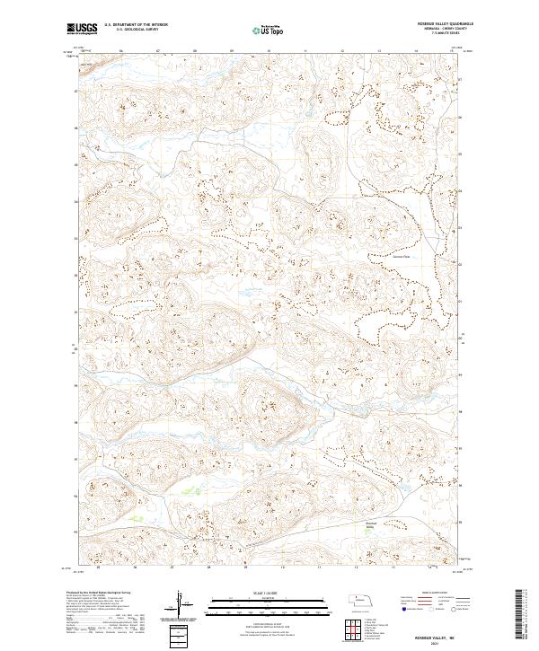 USGS US Topo 7.5-minute map for Rosebud Valley NE 2021