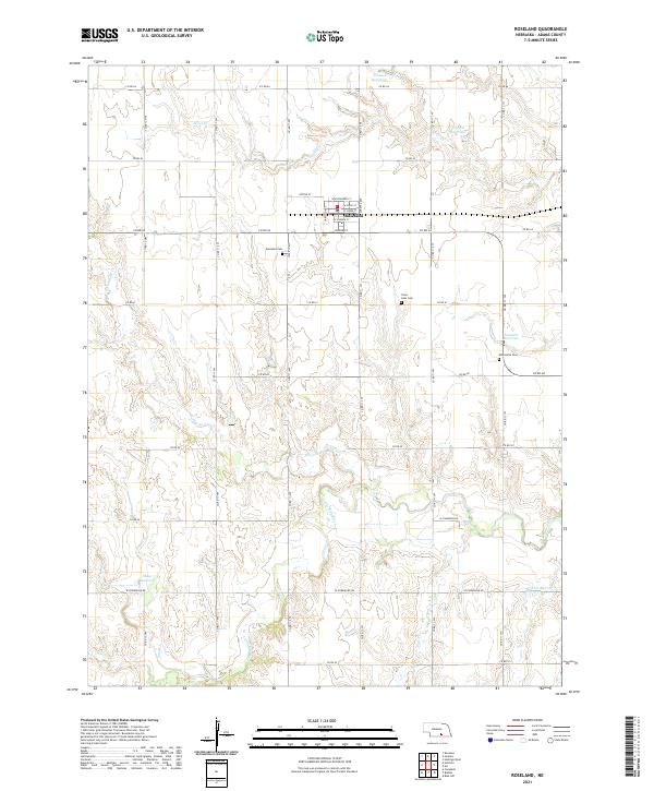 USGS US Topo 7.5-minute map for Roseland NE 2021