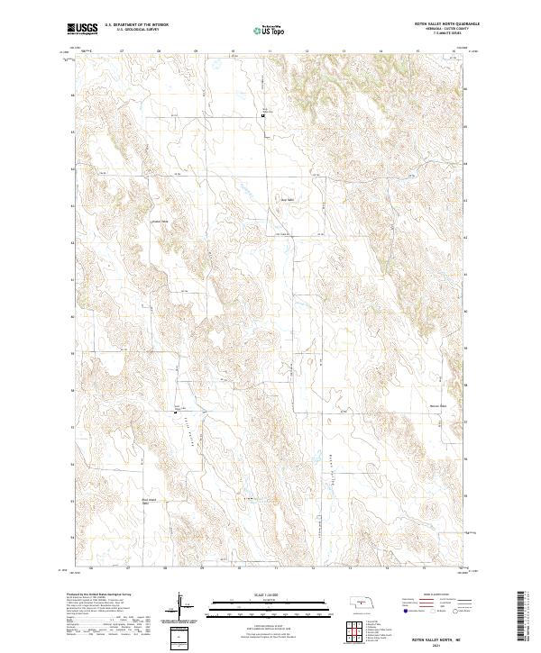 USGS US Topo 7.5-minute map for Roten Valley North NE 2021