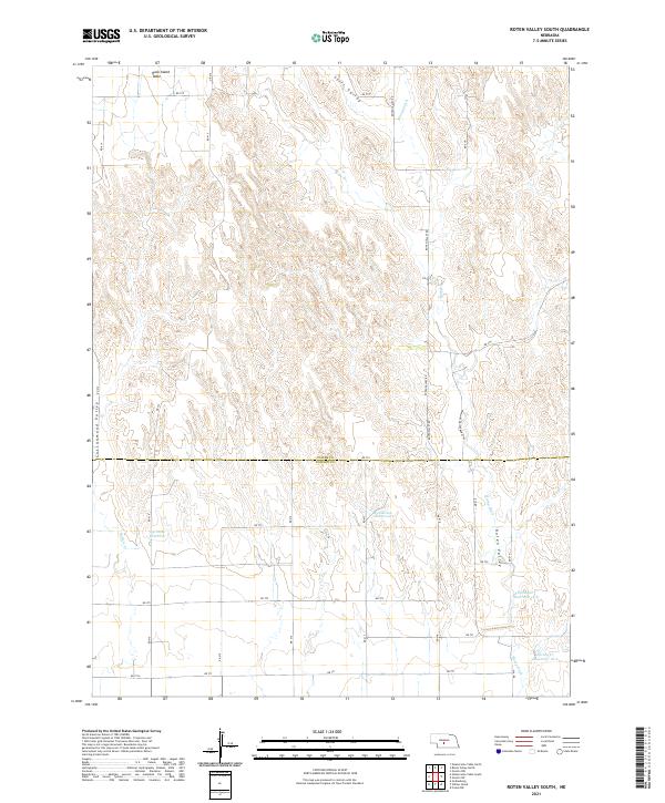 USGS US Topo 7.5-minute map for Roten Valley South NE 2021