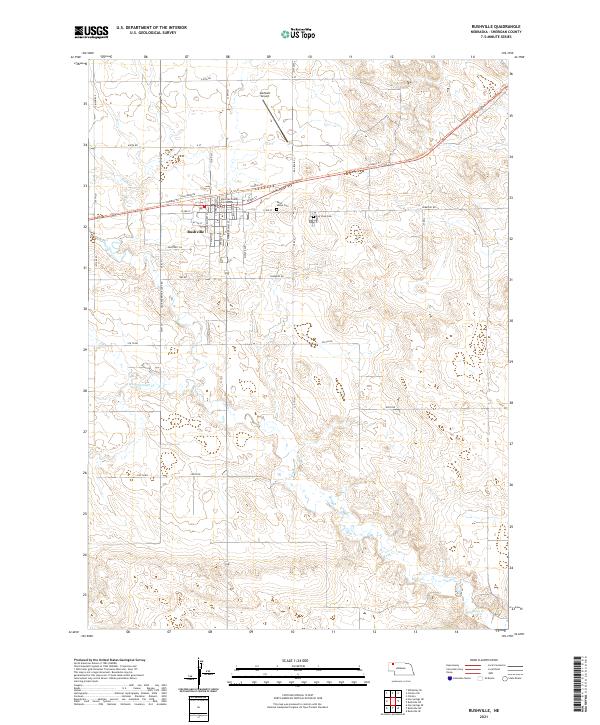 USGS US Topo 7.5-minute map for Rushville NE 2021