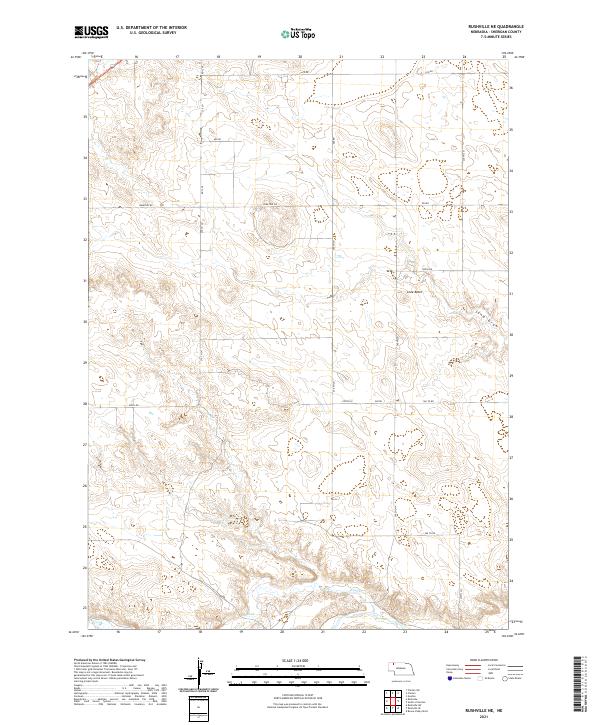 USGS US Topo 7.5-minute map for Rushville NE NE 2021