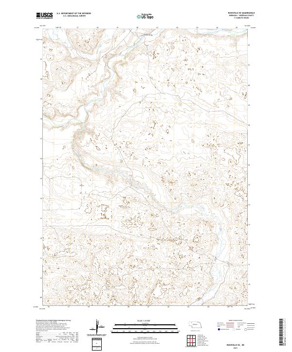 USGS US Topo 7.5-minute map for Rushville SE NE 2021