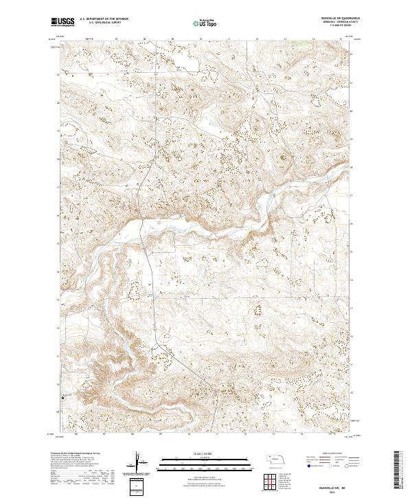 USGS US Topo 7.5-minute map for Rushville SW NE 2021