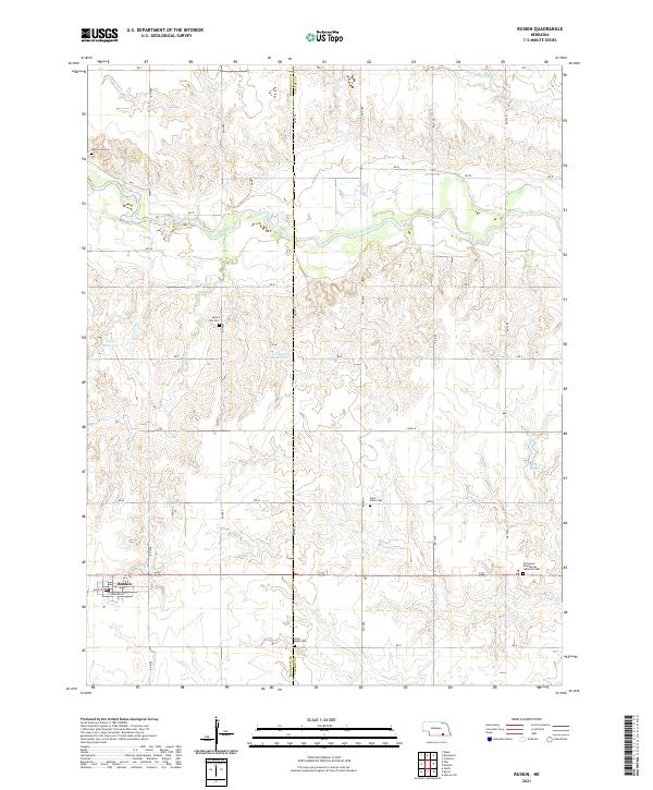 USGS US Topo 7.5-minute map for Ruskin NE 2021