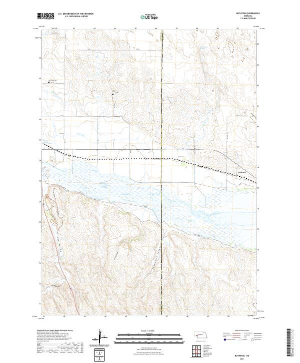 USGS US Topo 7.5-minute map for Ruthton NE 2021