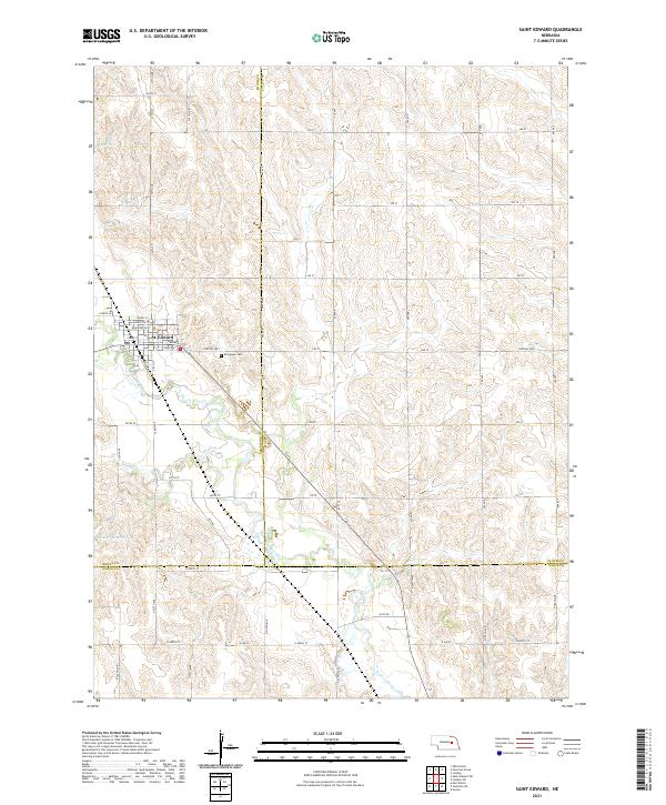 USGS US Topo 7.5-minute map for Saint Edward NE 2021