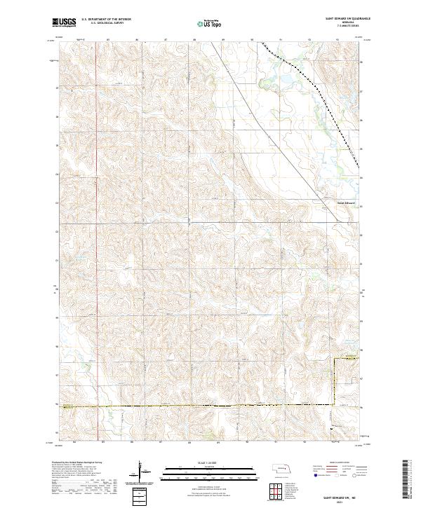 USGS US Topo 7.5-minute map for Saint Edward SW NE 2021