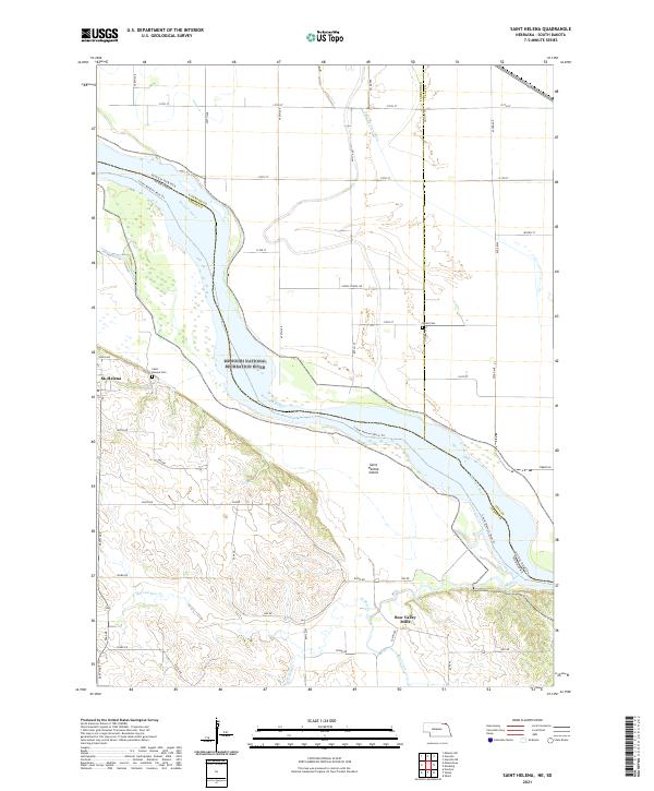 USGS US Topo 7.5-minute map for Saint Helena NESD 2021