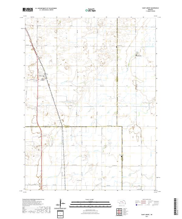 USGS US Topo 7.5-minute map for Saint Libory NE 2021