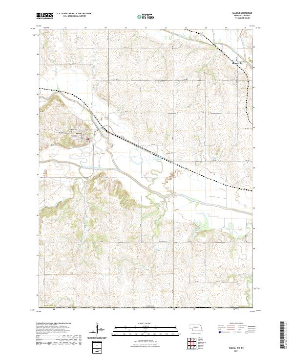 USGS US Topo 7.5-minute map for Salem NEKS 2021