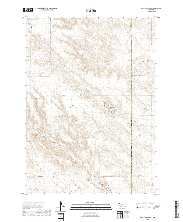 USGS US Topo 7.5-minute map for Sand Canyon East NE 2021