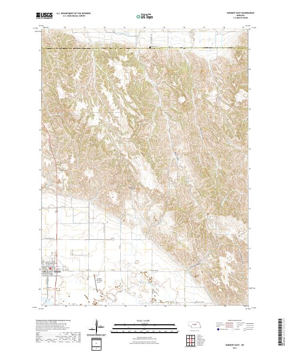 USGS US Topo 7.5-minute map for Sargent East NE 2021