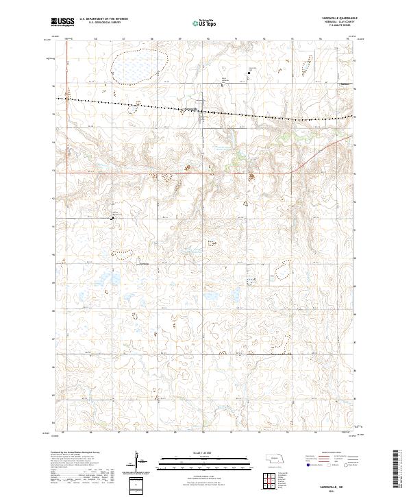 USGS US Topo 7.5-minute map for Saronville NE 2021