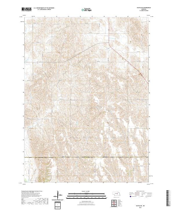 USGS US Topo 7.5-minute map for Scotia NE NE 2021