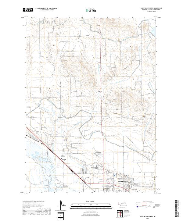 USGS US Topo 7.5-minute map for Scottsbluff North NE 2021