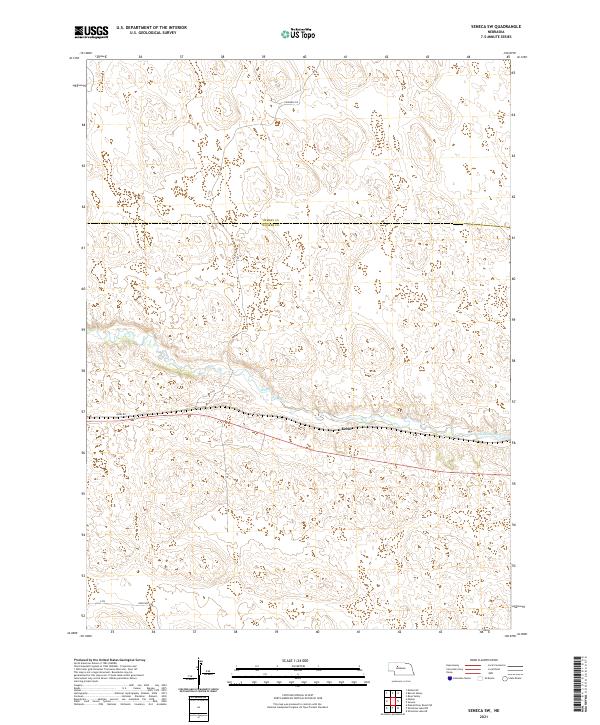 USGS US Topo 7.5-minute map for Seneca SW NE 2021