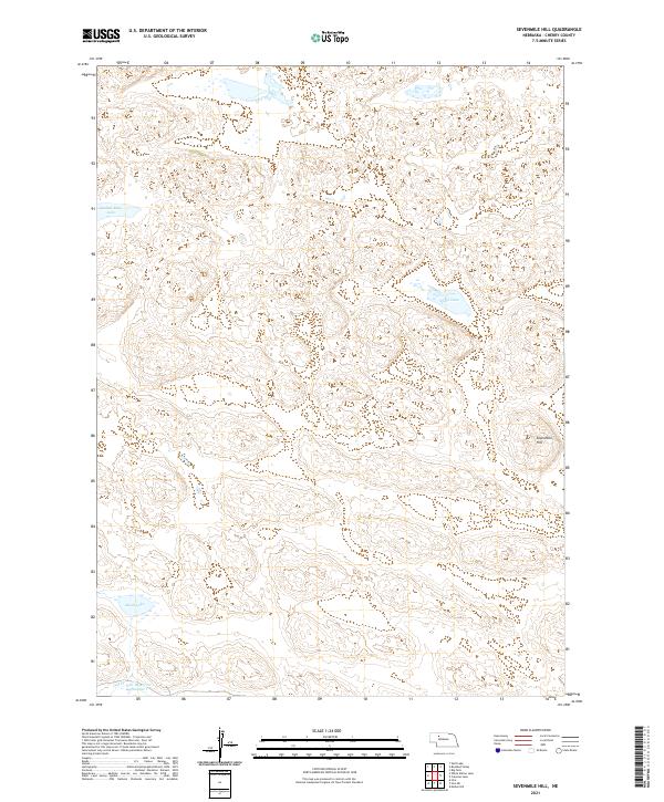 USGS US Topo 7.5-minute map for Sevenmile Hill NE 2021