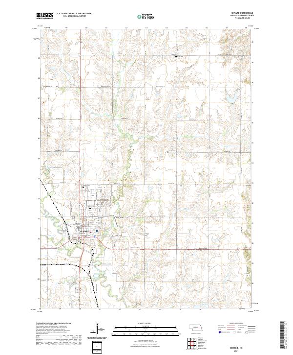 USGS US Topo 7.5-minute map for Seward NE 2021