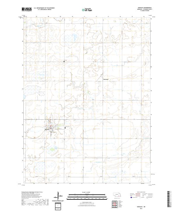 USGS US Topo 7.5-minute map for Shickley NE 2021