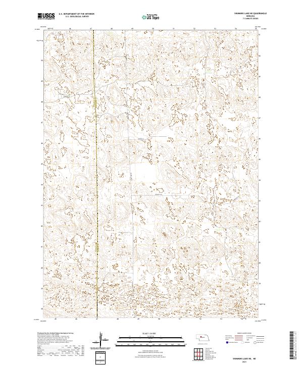 USGS US Topo 7.5-minute map for Shimmins Lake NE NE 2021